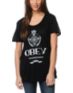 Obey Girls Nada Beau Black Scoop Neck Tee Shirt
