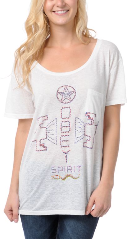 Obey Girls Snake Bird Throwback Tee Shirt