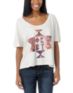 Obey Girls United Geo Natural Vintage Crop Tee Shirt