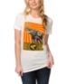 Obey Girls Peace Elephant Ivory White Tee Shirt