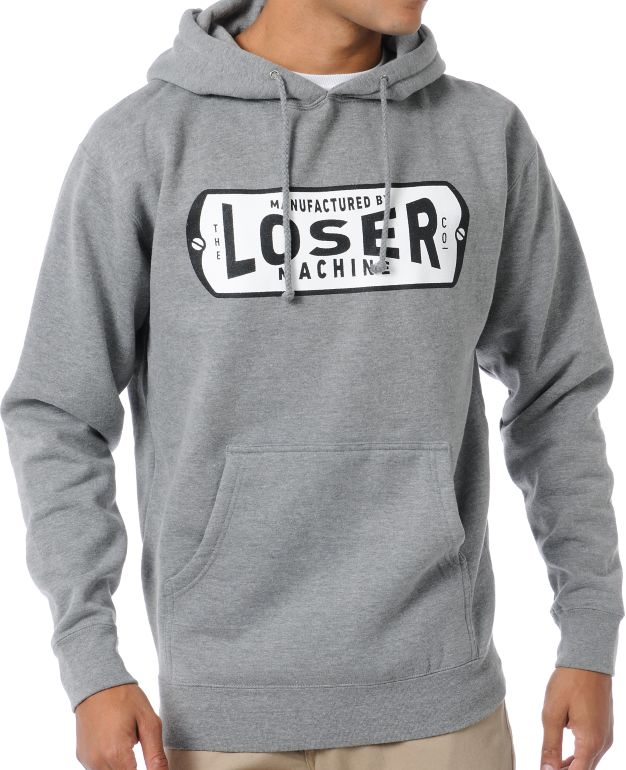 Loser Machine Locker Heather Grey Pullover Hoodie