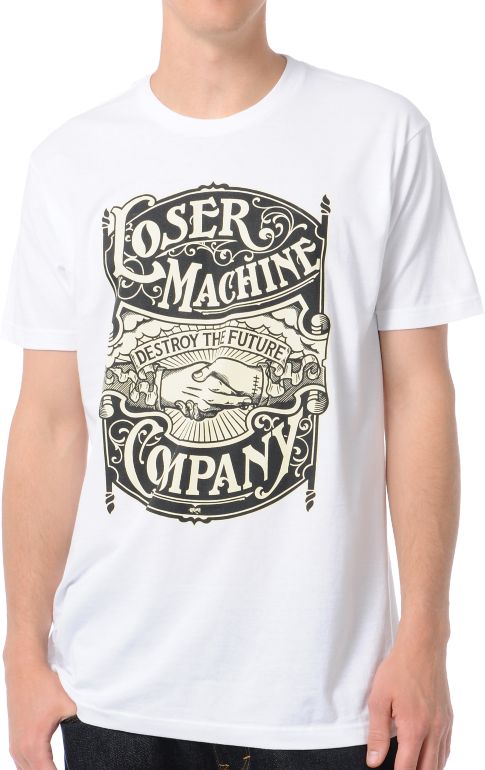 Loser Machine Destroy The Future White Tee Shirt