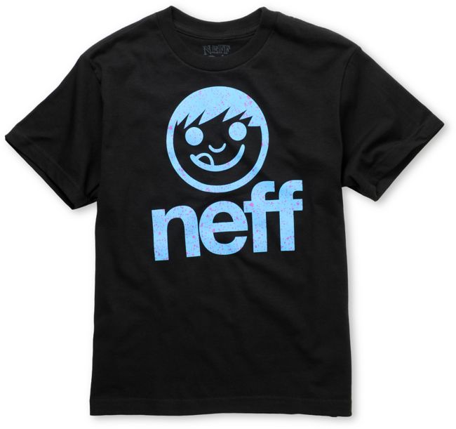 Neff Sucker Spritz Boys Black Tee Shirt