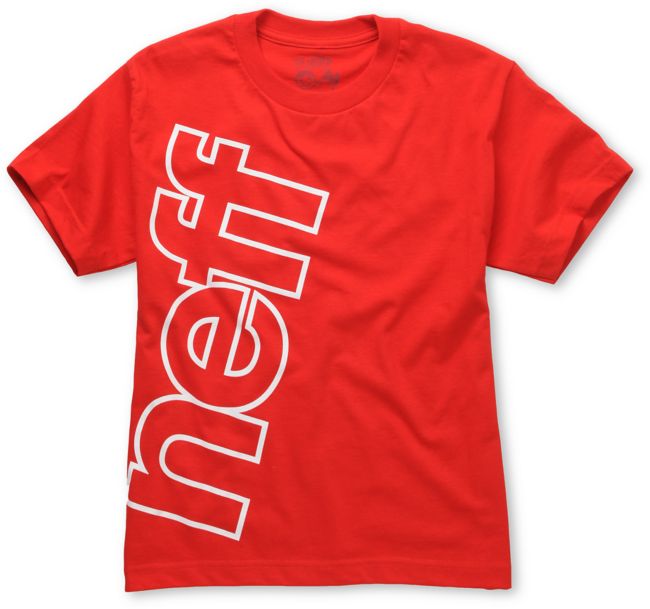Neff Corp Fade Boys Red Tee Shirt