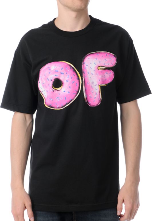 Odd Future Pink Sprinkles Black Tee Shirt