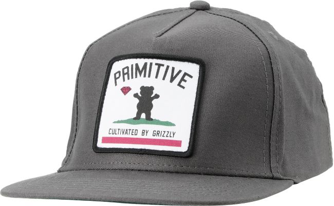 Primitive x Grizzly x Diamond Cultivated Grey Snapback Hat