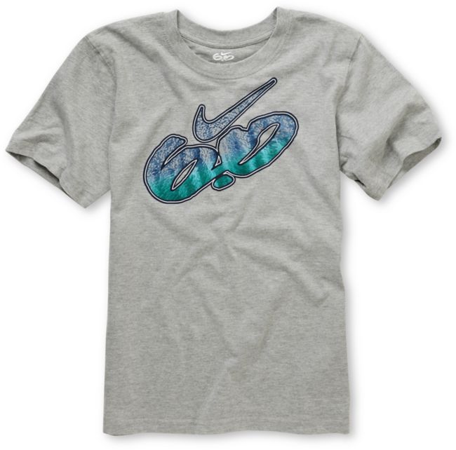 Nike 6.0 Boys Fade Heather Grey  Tee Shirt