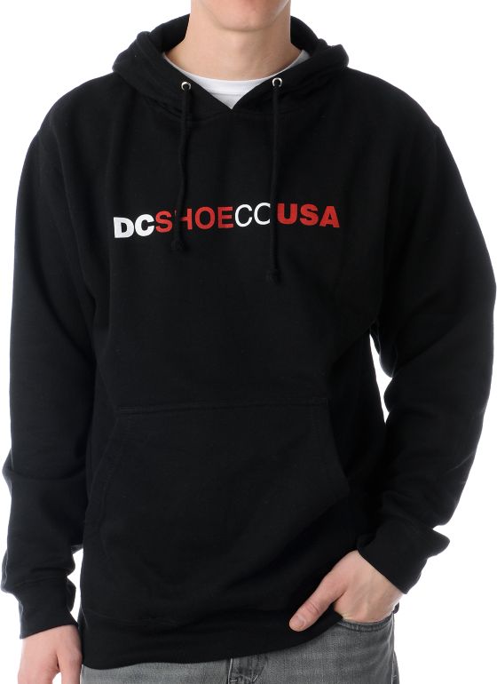 DC Shoes RD Letters Black Pullover Hoodie