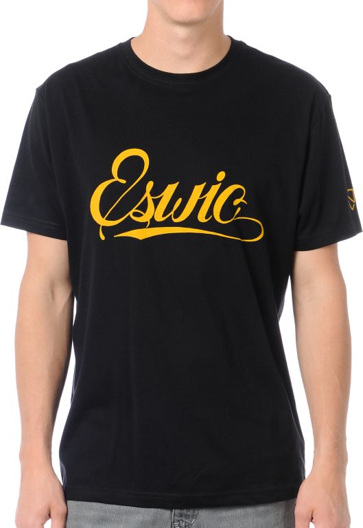 Eswic Script Black Tee Shirt