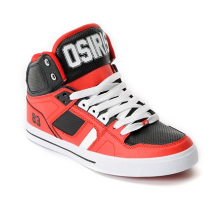 Osiris NYC 83 Vulc Baller Series Red, White & Black Shoe