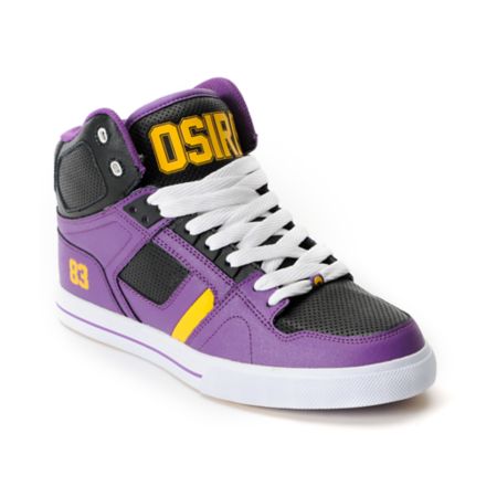 Osiris NYC 83 Vulc Baller Series Purple, Black & Yellow Shoe