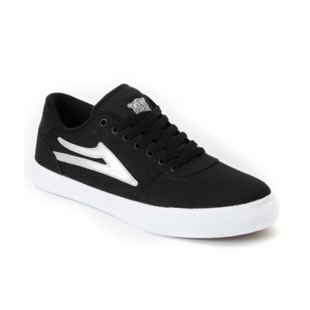 Lakai Manchester Select Black & Silver Skate Shoe