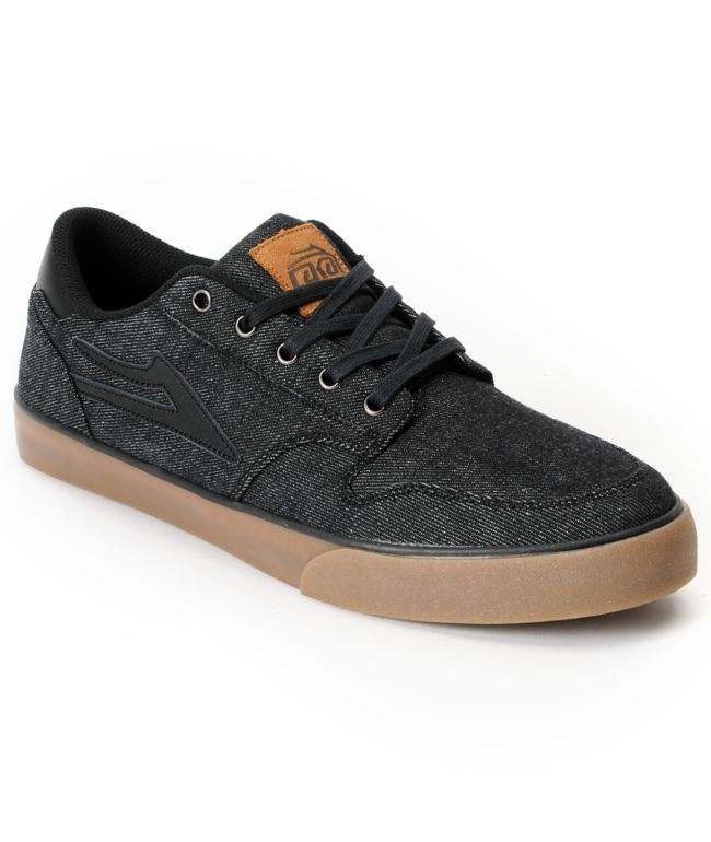 Lakai Carroll 5 Black Denim Skate Shoe