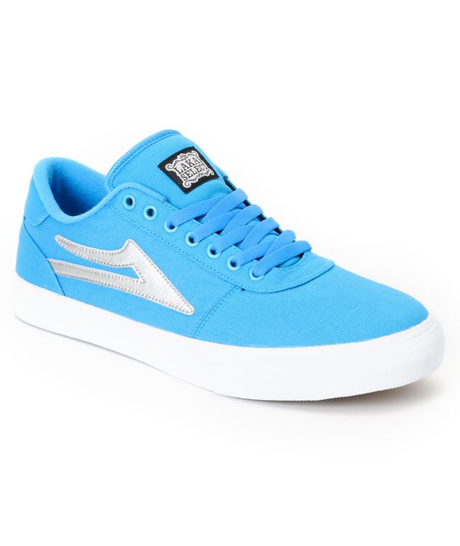 Lakai Manchester Select Blue & Silver Skate Shoe