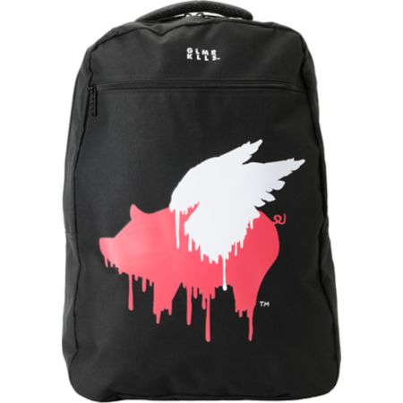 Glamour Kills Pigs Black Laptop Backpack