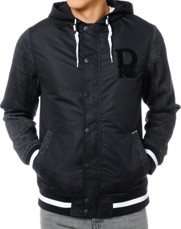 Dravus Pennant Black Varsity Jacket