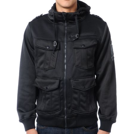Empyre Coverfire Black Tech Fleece Jacket