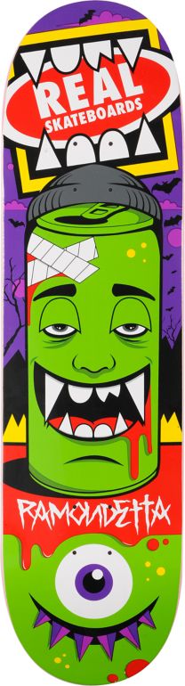 Real Greg Mike Ramondetta Canface 8.38" R1 Construction Skateboard Deck