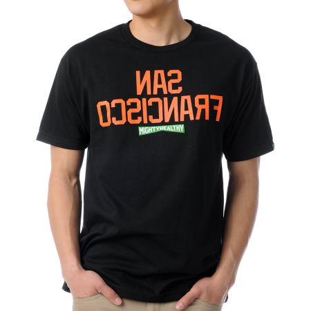 Mighty Healthy San Francisco Black Tee Shirt