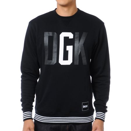 DGK G Crew Black Crew Neck Sweatshirt