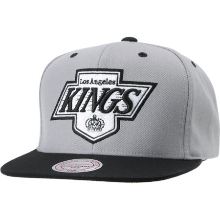 NHL Mitchell and Ness Kings Undervisor Arch Logo Snapback Hat
