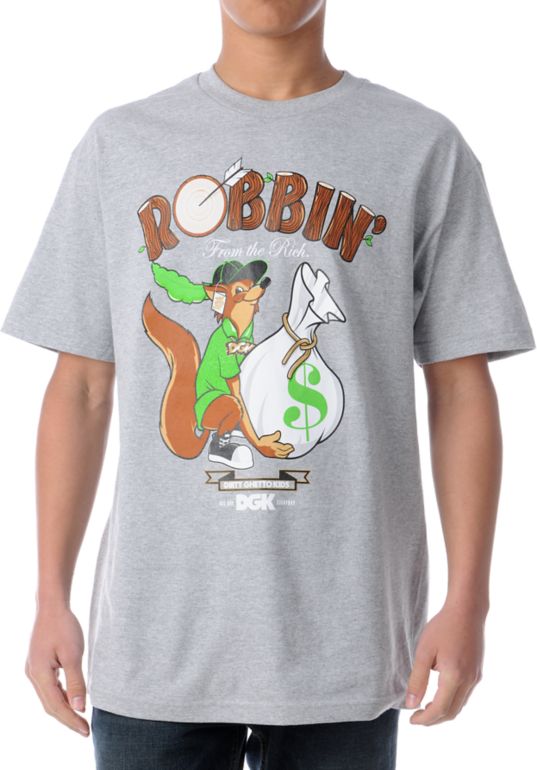 DGK Robbin Heather Grey Tee Shirt