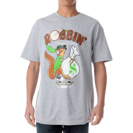 DGK Robbin Heather Grey Tee Shirt