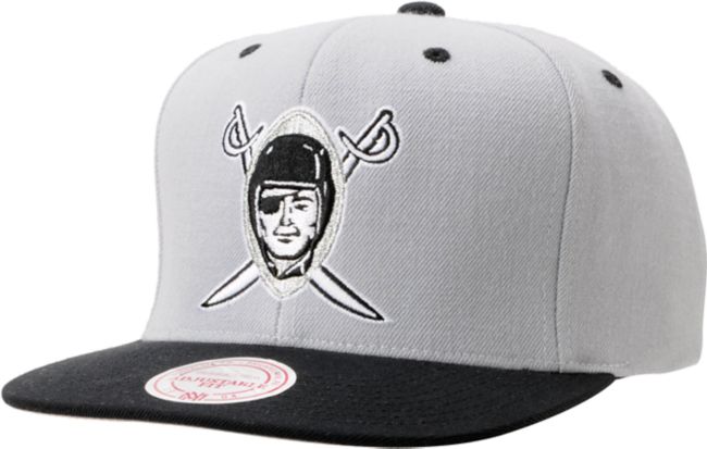 NFL Mitchell and Ness Raiders Black Outline Snapback Hat
