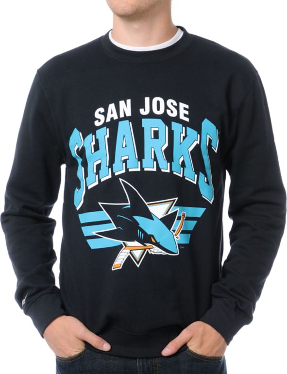 NHL Mitchell and Ness Sharks Stadium Crew Neck Sweatshirt