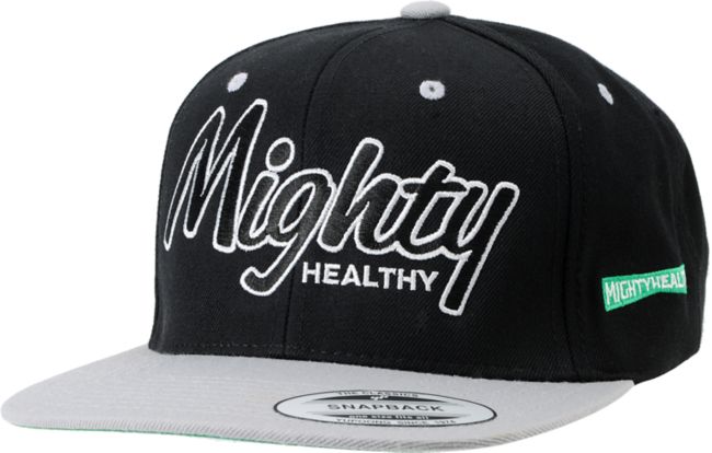 Mighty Healthy Classic Black & Grey Snapback Hat