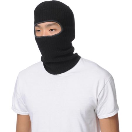 Coal Clava Black Knit Facemask Beanie