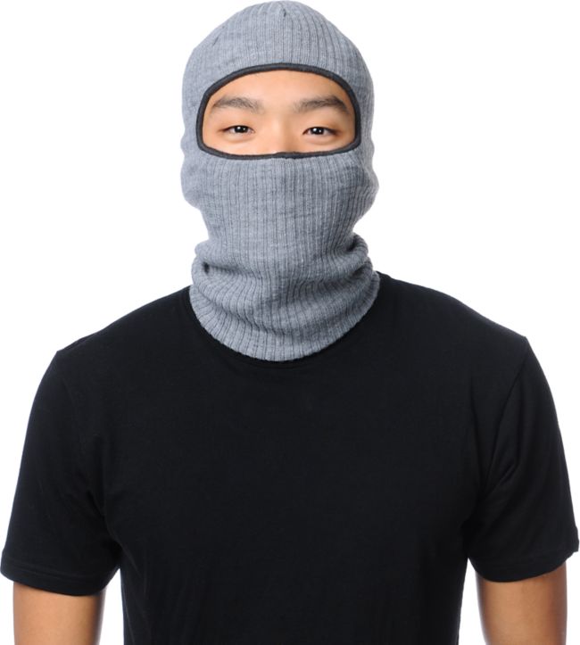 Coal Clava Heather Grey Knit Facemask Beanie
