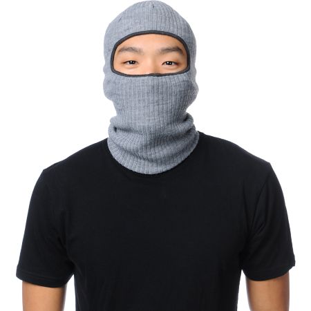 Coal Clava Heather Grey Knit Facemask Beanie