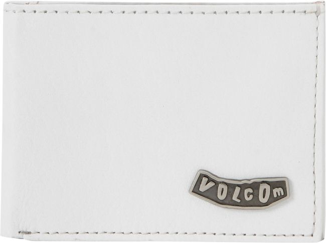 Volcom Pistol White Leather Bi-Fold Wallet