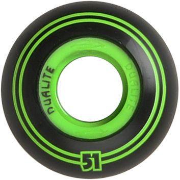 Form Black & Green Dualite 51mm Skateboard Wheels