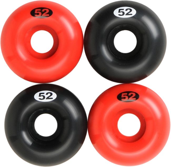 Form Solid Black & Red 52mm Skateboard Wheels