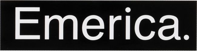 Emerica Black & White Logo Sticker