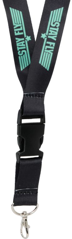 TMLS Stay Fly Black & Mint Lanyard