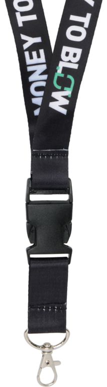 TMLS Money To Blow Black & Turquoise Lanyard