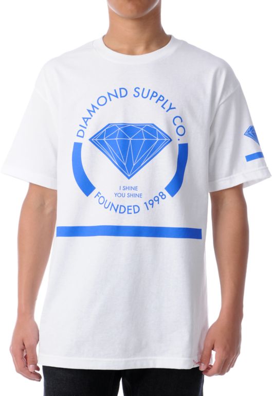 Diamond Supply I Shine You Shine White Tee Shirt