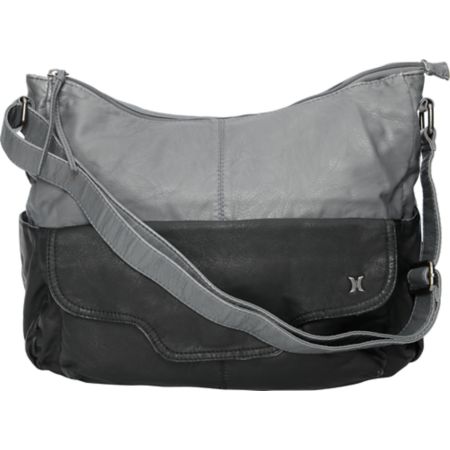 Hurley Girls 2 Tone Black & Grey Hobo Bag