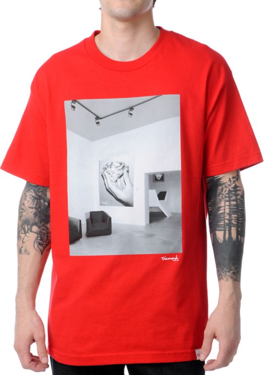 Diamond Supply Gallery Red Tee Shirt