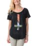 Obey Salem Spring Black Mineral Wash Dolman Tee Shirt