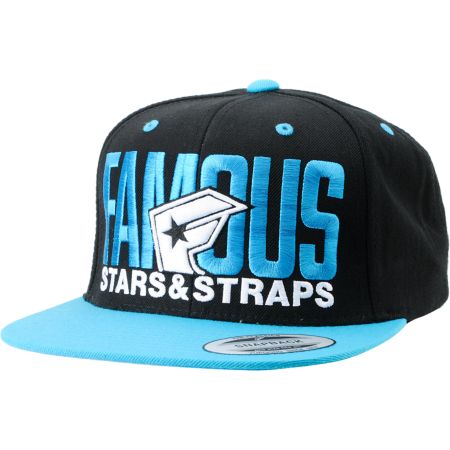 Famous Stars & Straps Blockout Blue Snapback Hat