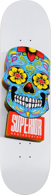 Superior Woody White & Blue 8.1" Skateboard Deck