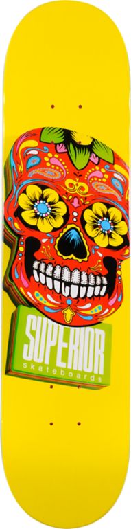 Superior Woody Yellow & Red 7.6" Skateboard Deck