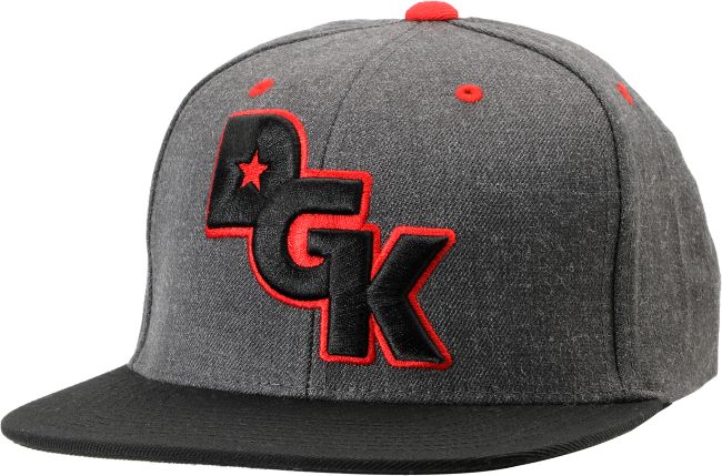 DGK Stagger Charcoal & Black Snapback Hat