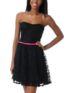 Love, Fire Black Lace Strapless Dress