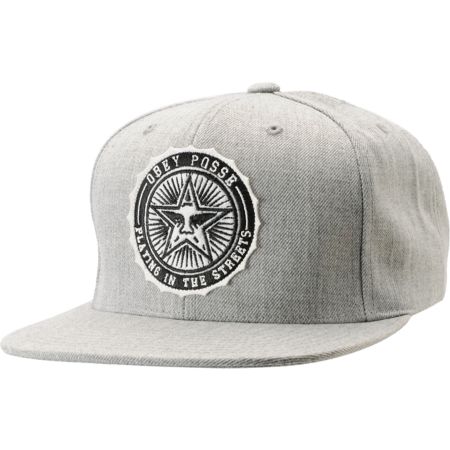 Obey Pro Bowl Heather Grey Snapback Hat