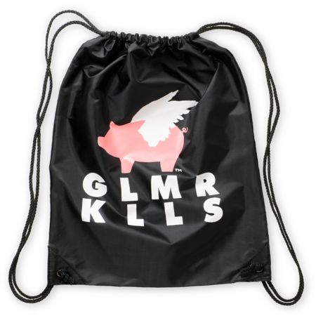 Glamour Kills Pigs Fly Drawstring Bag